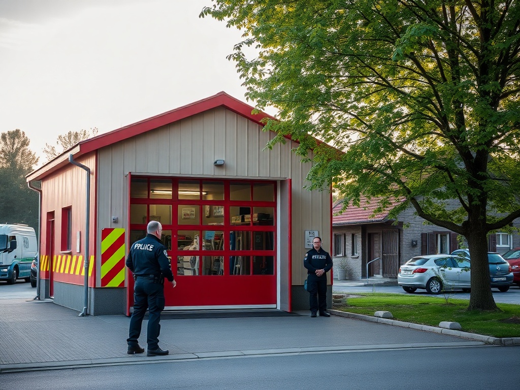Sierpc — samochód policji komisariatu przy zdarzeniu drogowym związanym z kierowcą i kolizją alkoholową